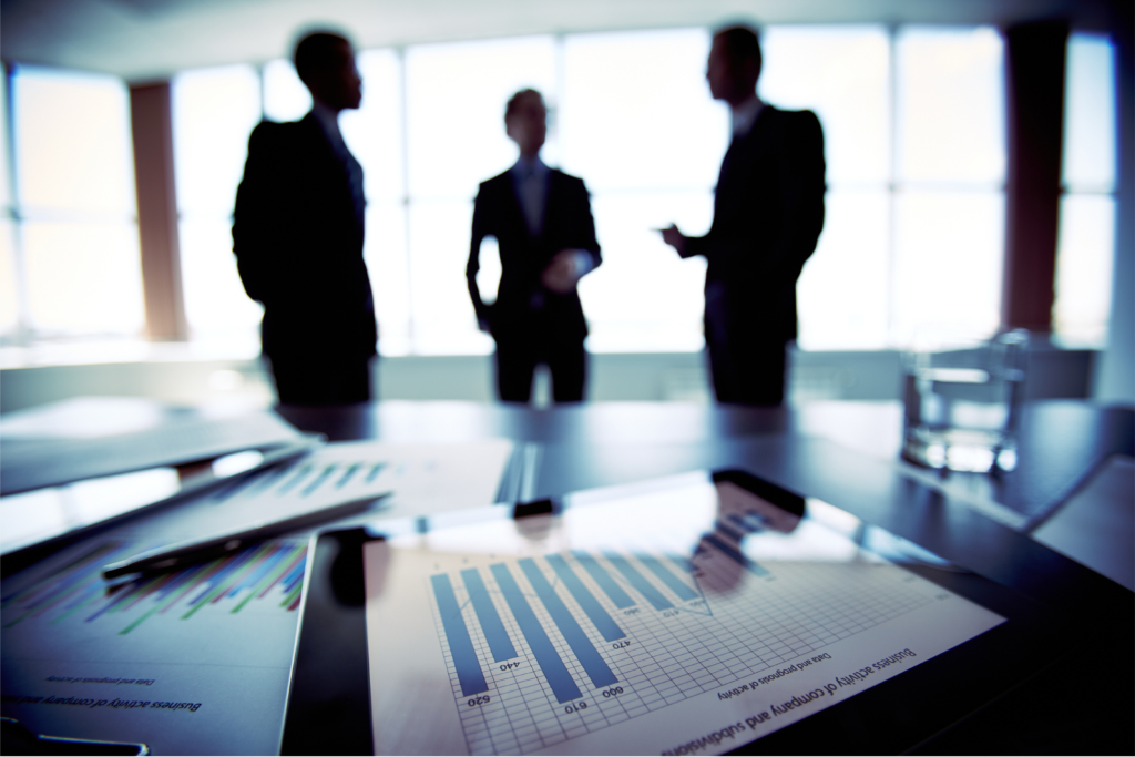 businessmen in a strategy meeting
