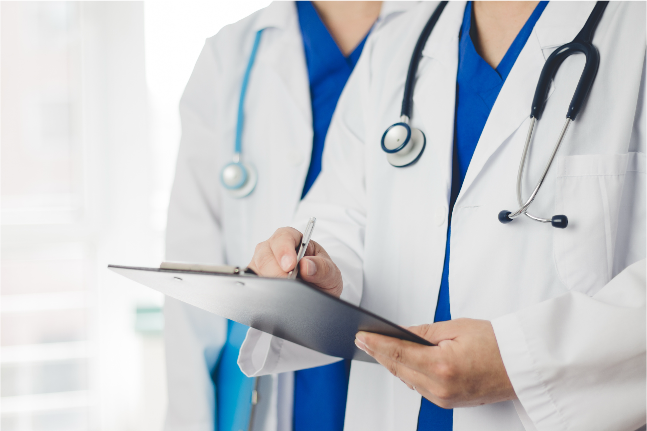Doctors with clipboard