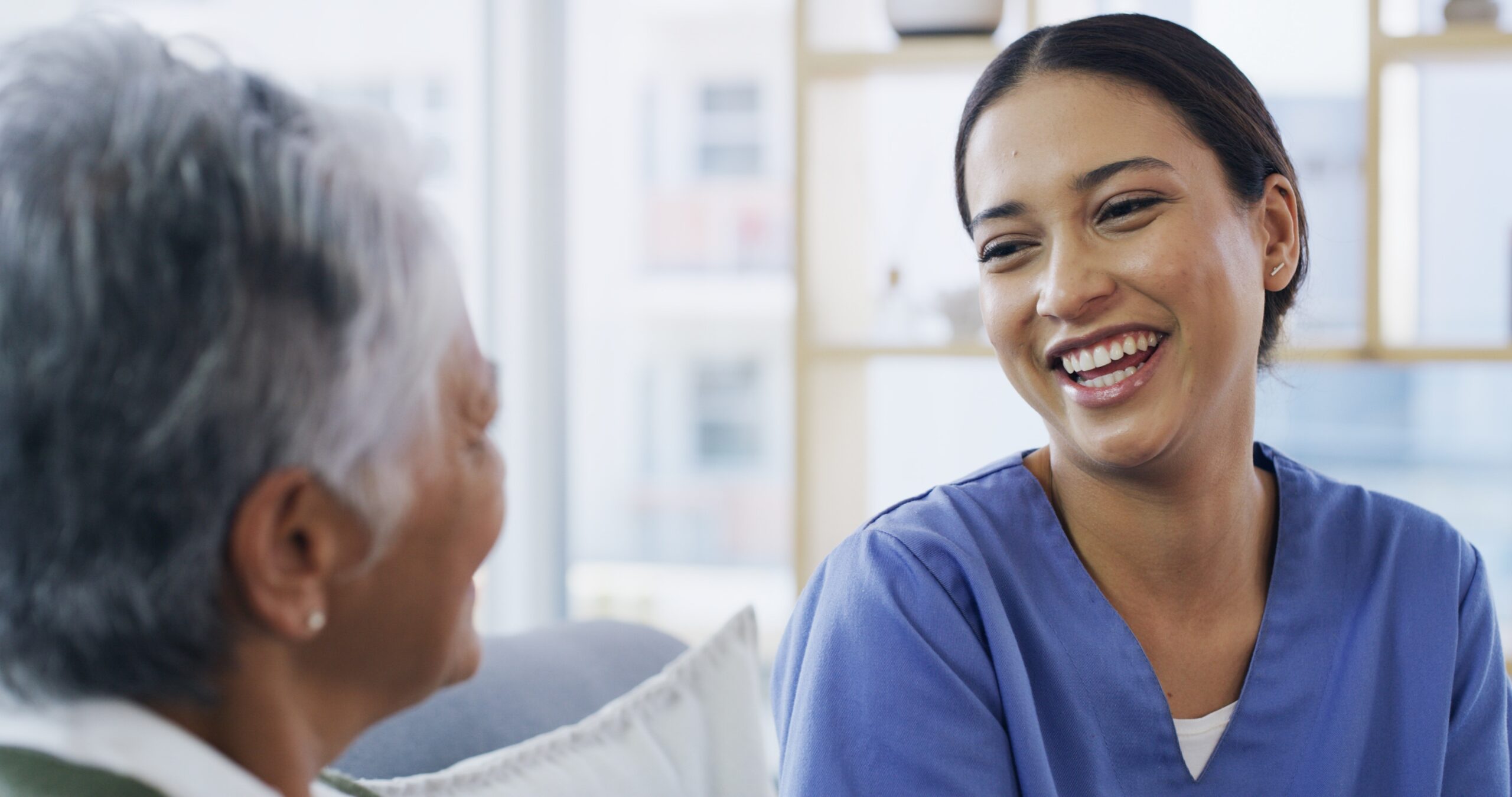 Happy caregiver